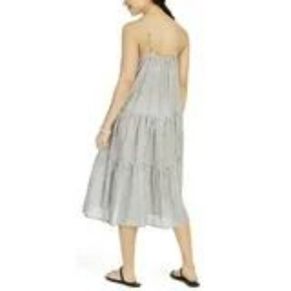 NWT Raviya Black White Stripe Cover Up Swimsuit Midi Dress Small - Picture 6 of 9